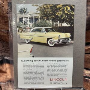 1955 Lincoln Capri Vintage Car Magazine Print Ad Ford V8 Turbo-Drive Good Taste
